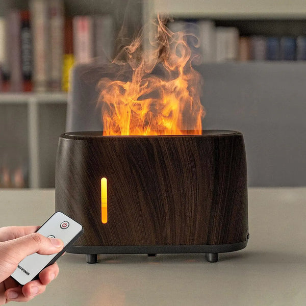 Shiawase Aroma Diffusers Essential Flame Diffuser Oil Diffuser Humidifier for Home Rome Long Lasting USB Remote Control 3 Modes