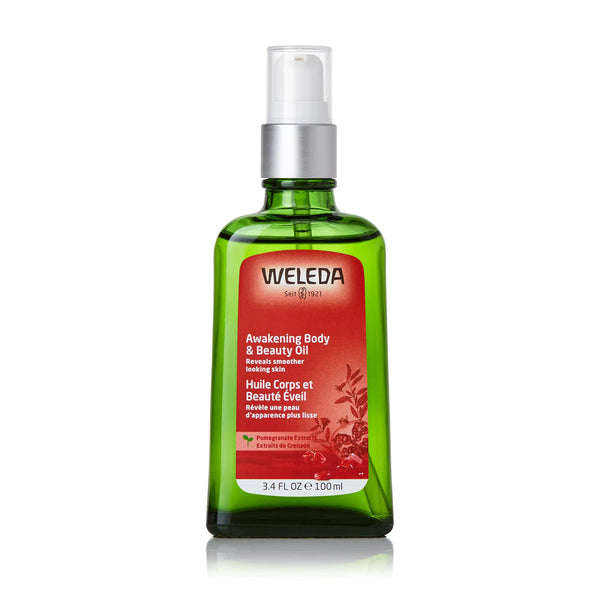 Weleda Awakening Pomegranate Body and Beauty Oil 3.4 Fluid Ounce Plant Rich Body and Beauty Oil with Pomegranate Seed Jojoba and Sesame Oils