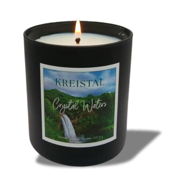 Luxury Scented Candles Aromatherapy Candles with Essential Oil Fragrances Ideal Gift for Home Decor Relaxation Stress Relief | Eco-Friendly & Long-Lasting (Crystal Waters)