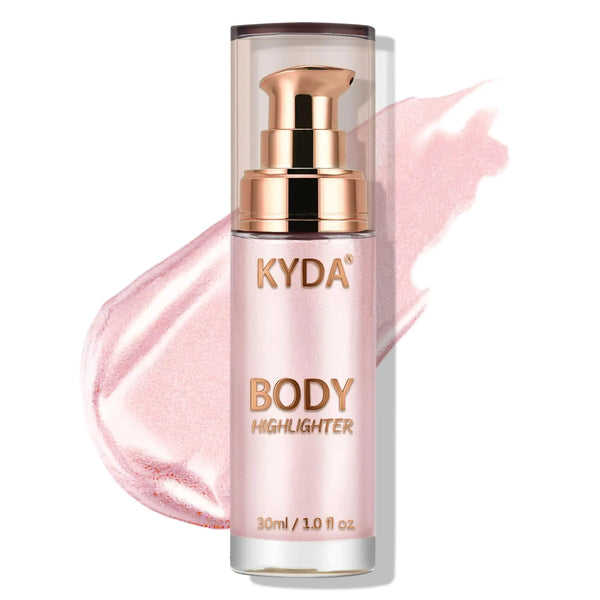 KYDA Body Luminizer Waterproof Moisturizing and Glow For Face & Body Radiance All In One Makeup Face Body Glow Illuminator Body Highlighter 1 Fl.Oz Sunset Shine